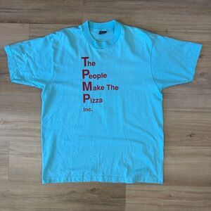 Vintage 80s Dominos Pizza The People Make The Pizza Single Stitch Shirt Sz XL